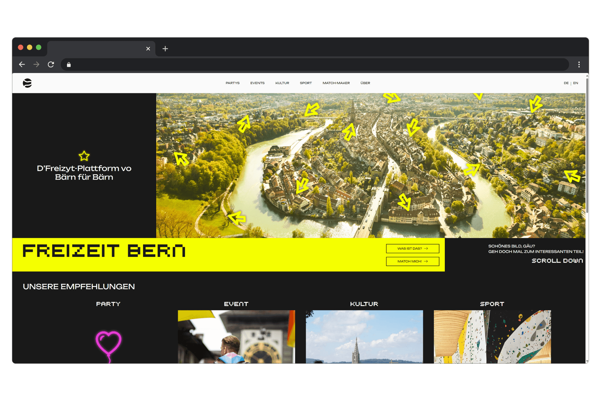 Freizeit Bern project screenshot