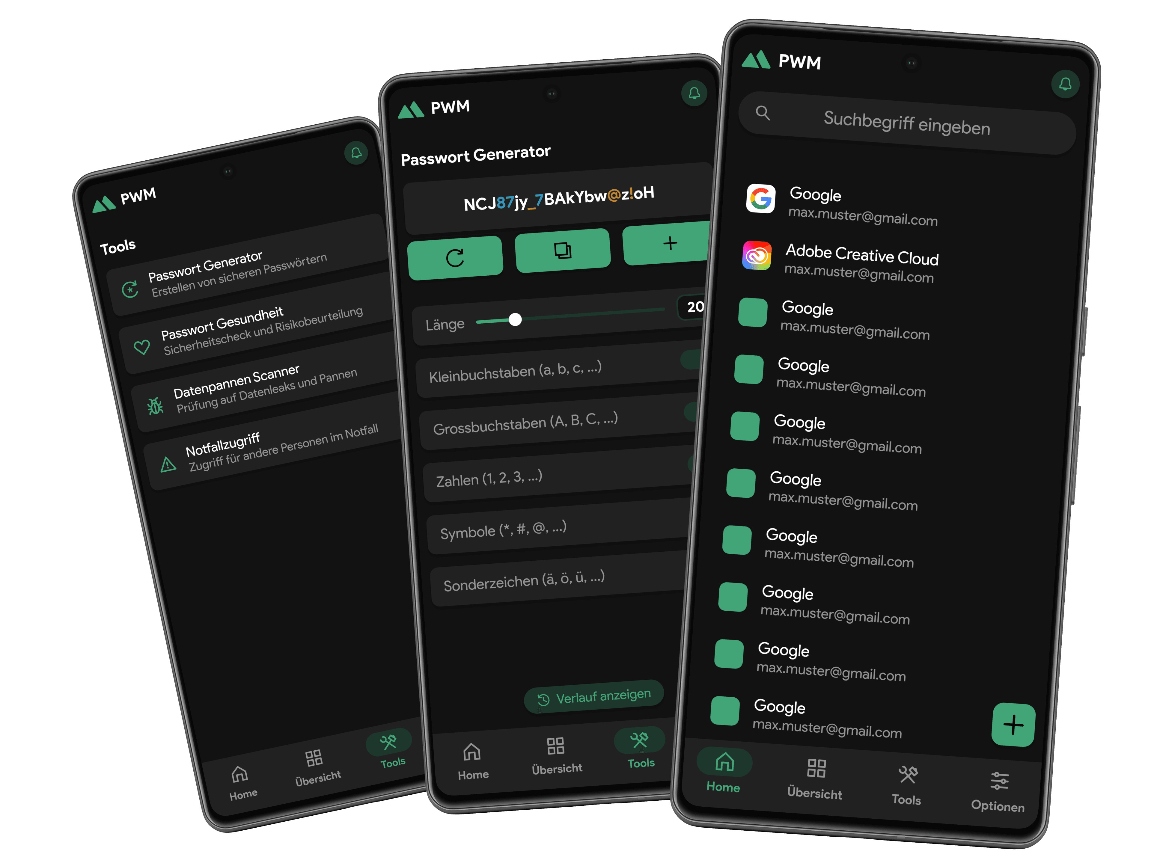 Passwortmanager project screenshot